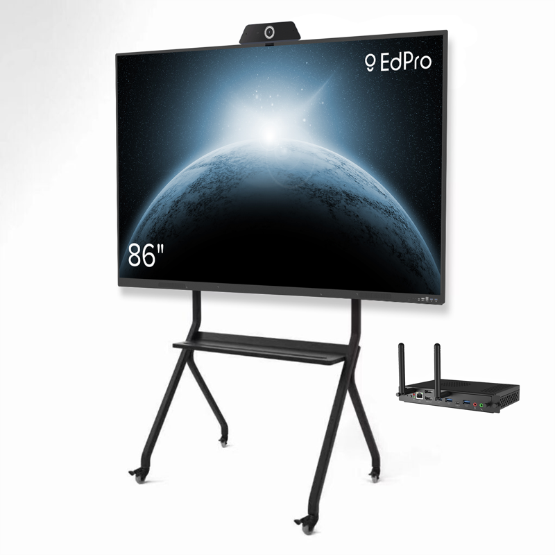 Інтерактивна панель EdPro Touch S 86" (ETP86S), OPS ПК (Intel i5 13Gen/16/512/W11Pro), мобільний стенд, веб камера 4к